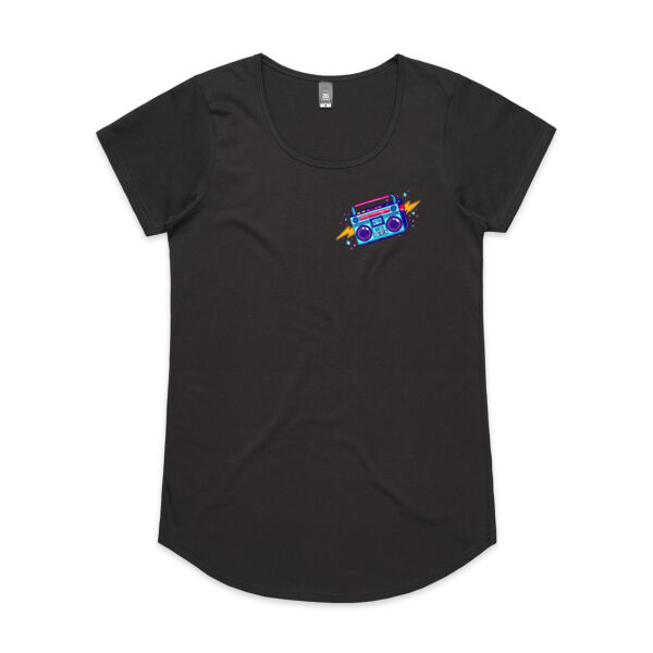 eyesound™ Boombox Womens Curved Hem Thumbnail